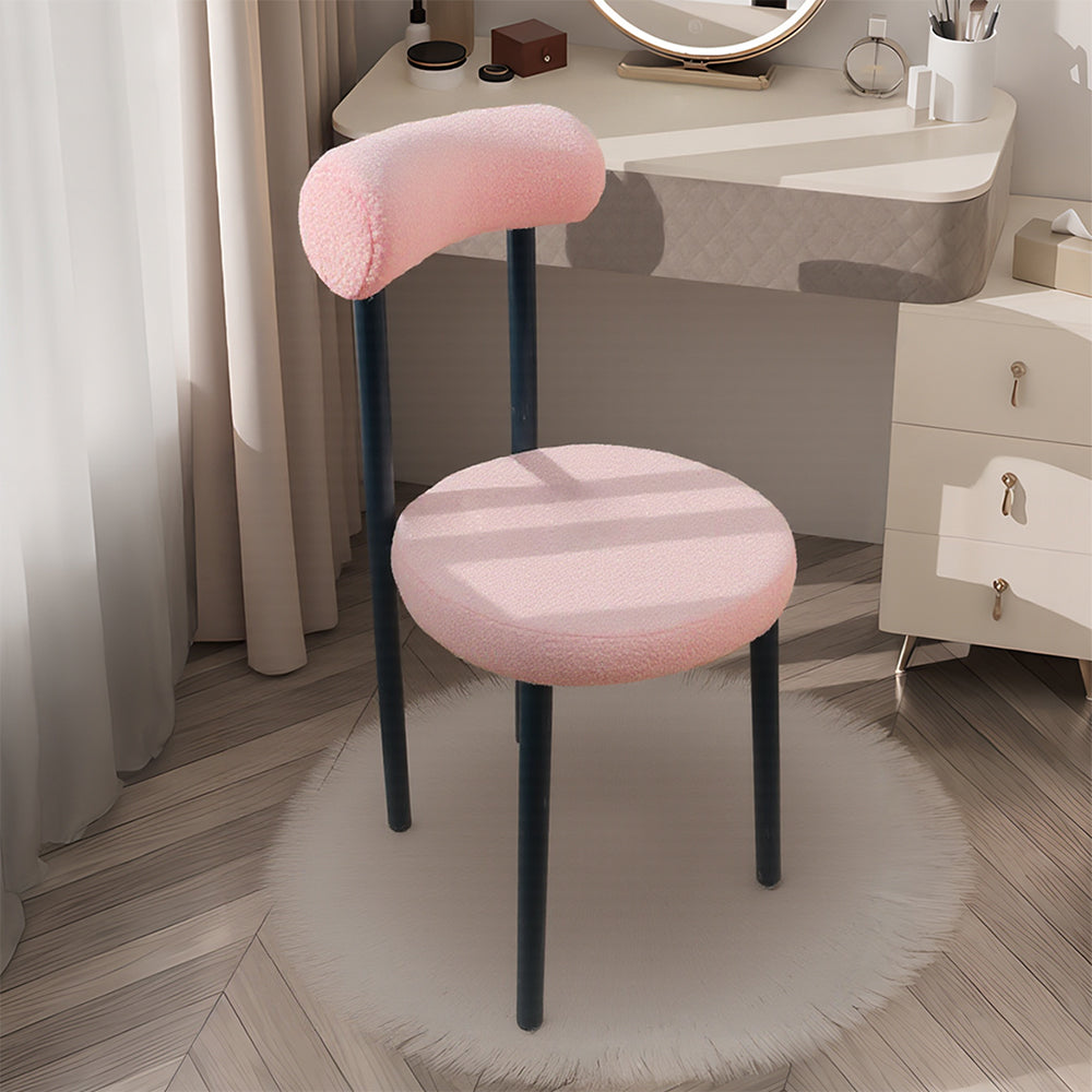 Eeeza Casual Lamb's Wool Dining Chair