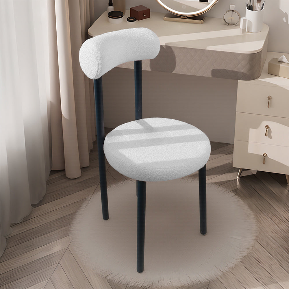 Eeeza Casual Lamb's Wool Dining Chair