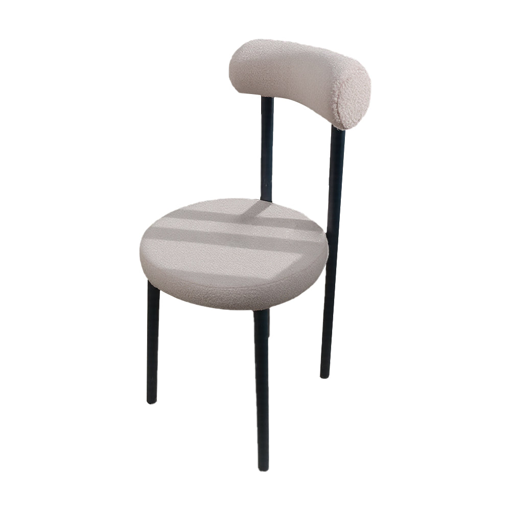 Eeeza Casual Lamb's Wool Dining Chair