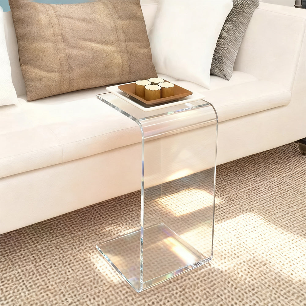 Acrylic Side Table,Bedside Table Nightstand for Bedroom Living Room