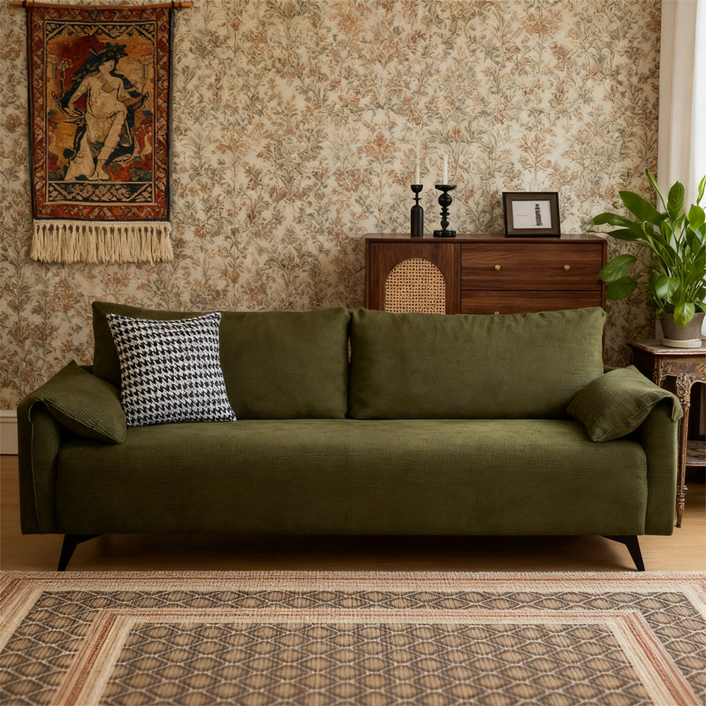 Fabric Sofa for Small Spaces - Ideal for Apartments/Rental Homes, 2-Seater Loveseat for Living Room