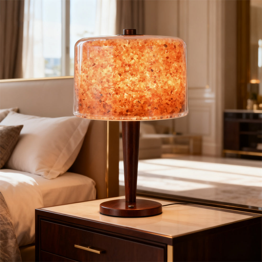 Large Himalayan Salt Lamp (1.6kg) Retro and exquisite craftsmanship, adjustable brightness USB lamp