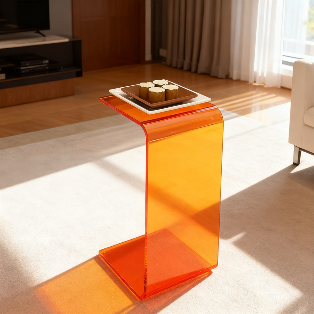 Acrylic Side Table,Bedside Table Nightstand for Bedroom Living Room