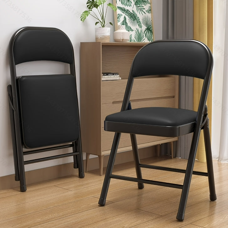 2-pack folding chair with padded cushion, comfortable cushion and durable steel frame, suitable for home and office use, suitable for indoor and outdoor activities 2-pack