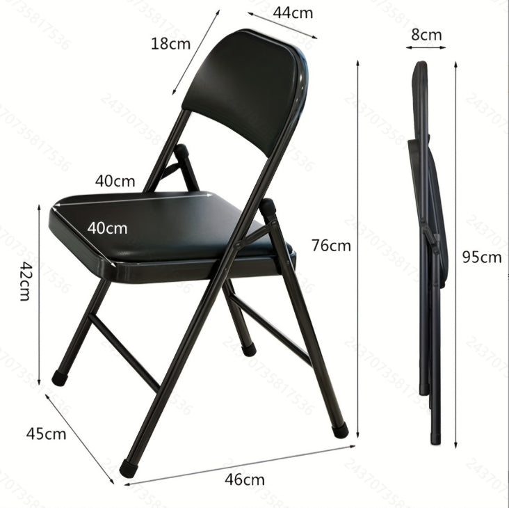 2-pack folding chair with padded cushion, comfortable cushion and durable steel frame, suitable for home and office use, suitable for indoor and outdoor activities 2-pack