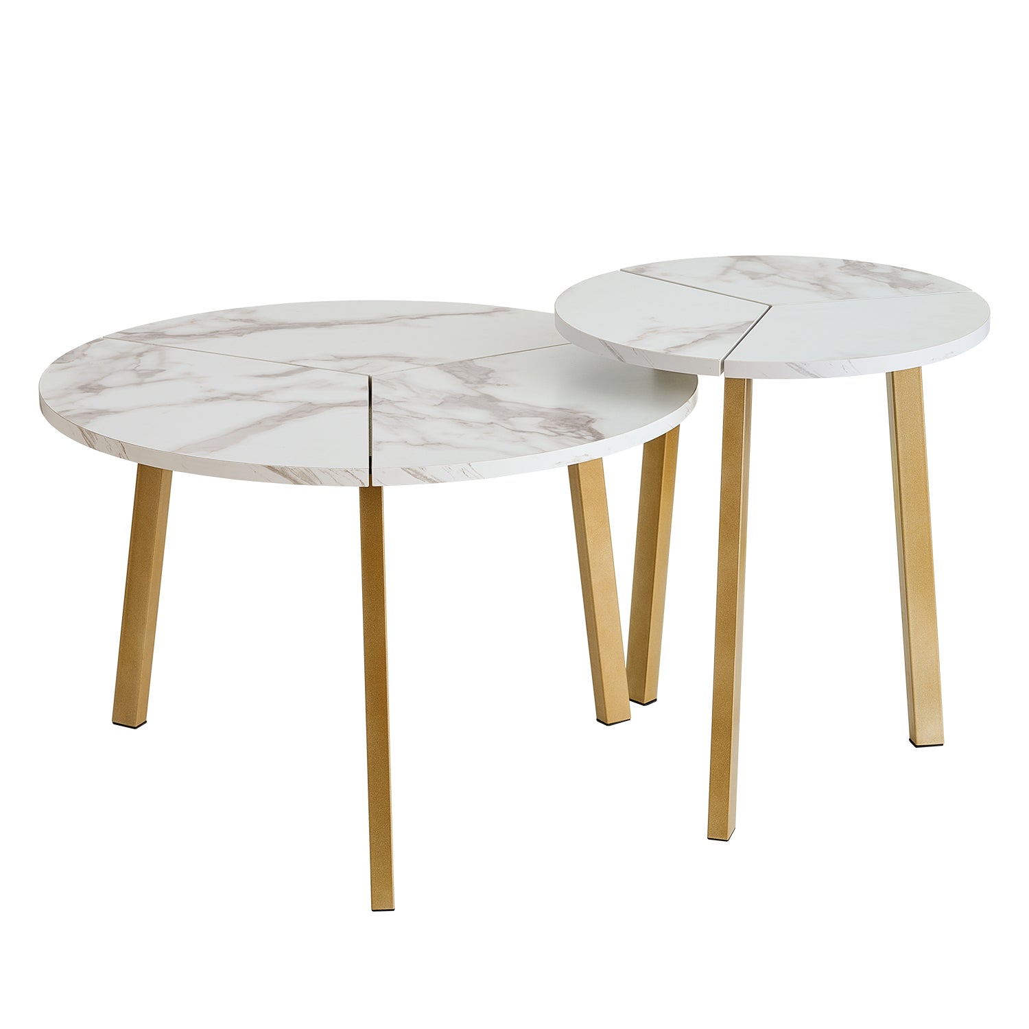 Newmetal Round Side Table Set Modern Living Room