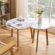 Newmetal Round Side Table Set Modern Living Room