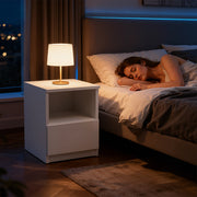 JUKEY Open-Style Bedside Table with Drawer - White 32*30*41cm