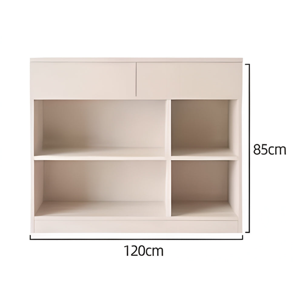 80cm/120cm JUKEY Modern Simple Buffet Sideboard with 1 Drawer/2 Drawer and 2 Doors/ 3Doors Storage Cabinet Hallway Table Kitchen Cupboard Living Room Bed Room  – White