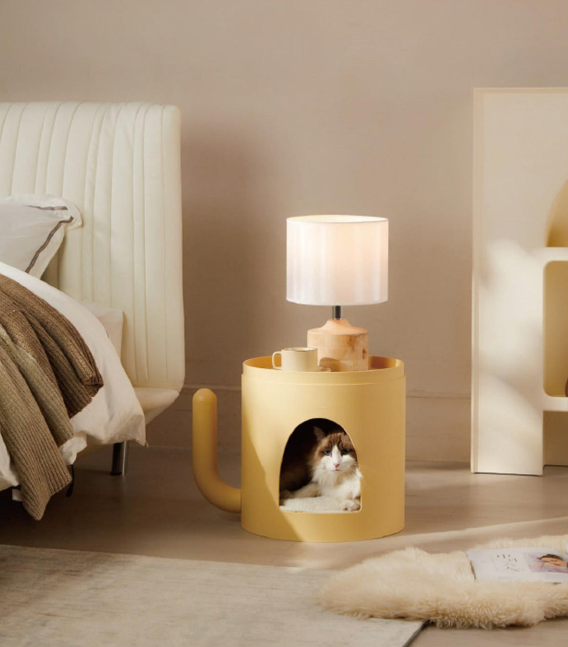 Cactus Shaped Multifunctional Coffee Table Side Table Bedside Table Pet Cabin Storage Cabinet