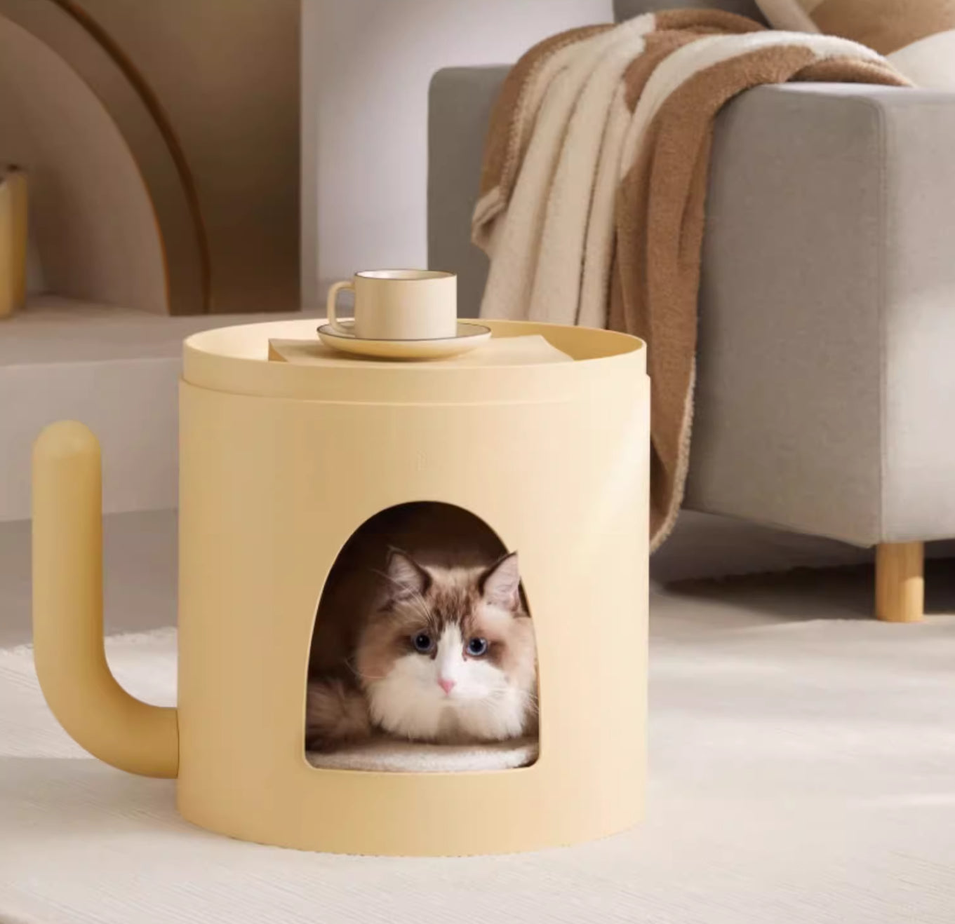 Cactus Shaped Multifunctional Coffee Table Side Table Bedside Table Pet Cabin Storage Cabinet