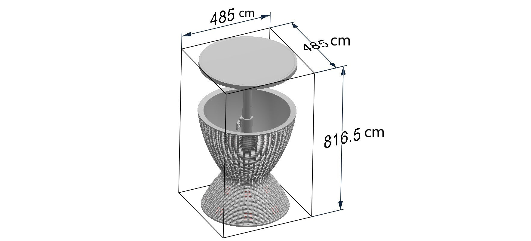 3-in-1 - Combines Cooler Cocktail Table And Coffee Table(30L)