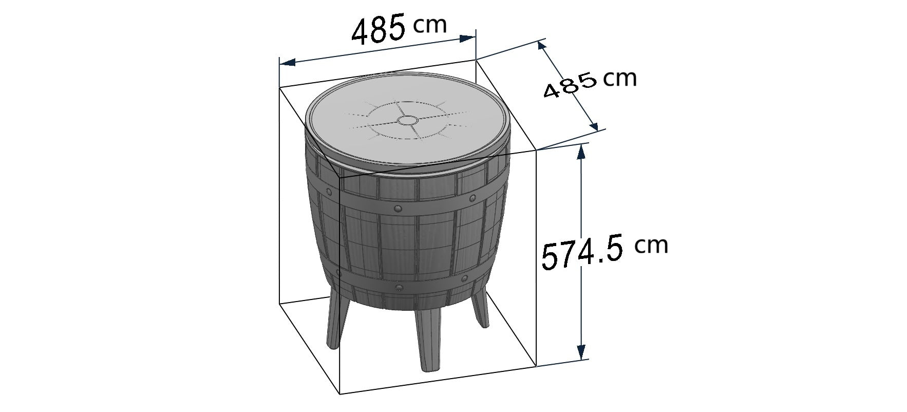 Outdoor 3-in-1 - Combines Cooler Cocktail Table And Coffee Table(37L)