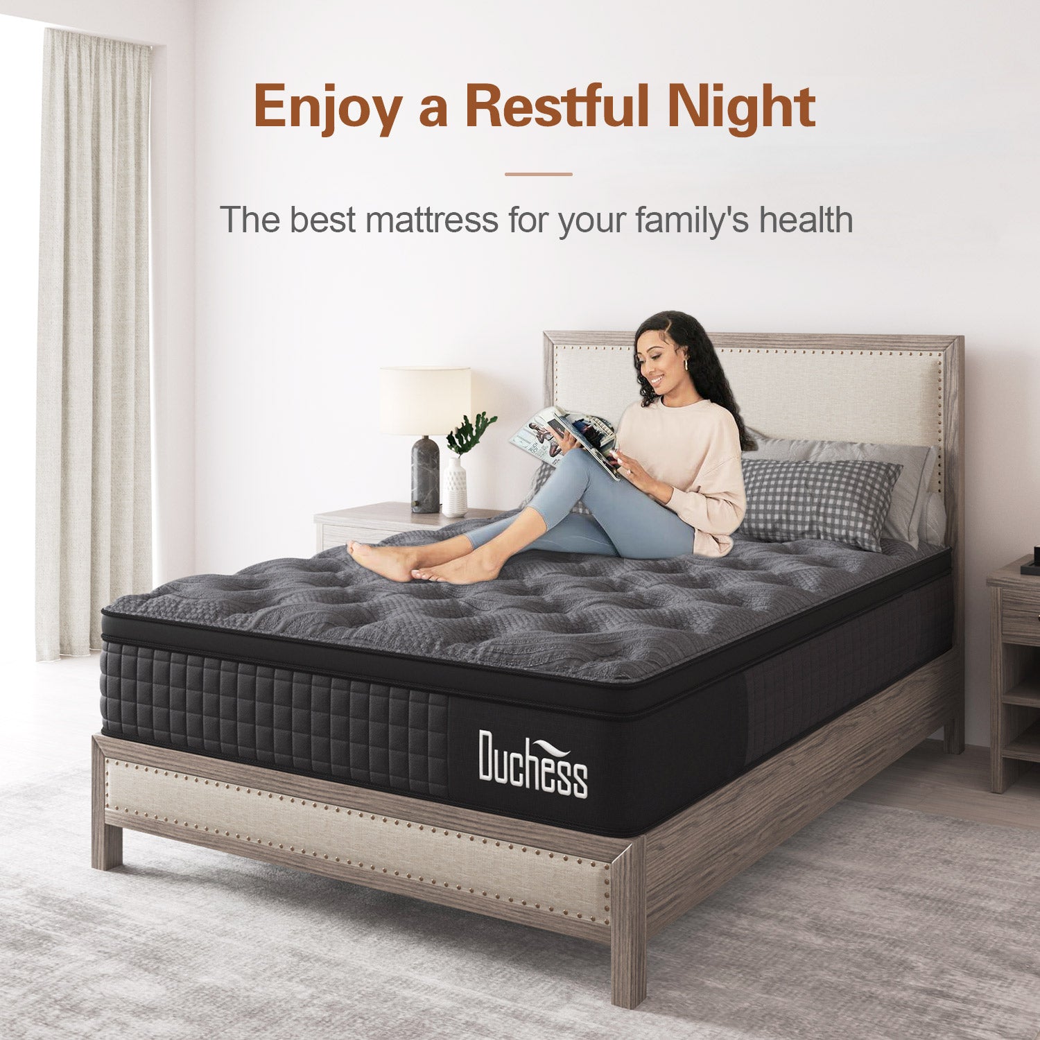 Duchess Pocket Spring Mattress Cool Gel Memory Foam Bed Double King Single