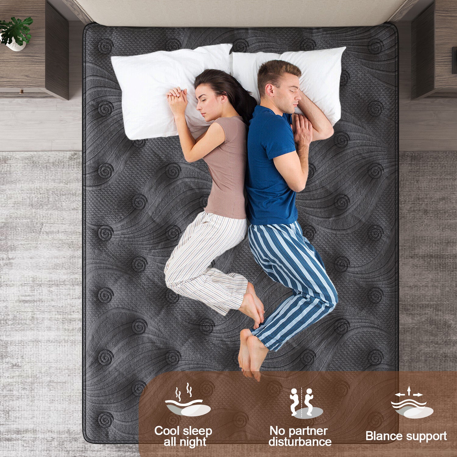 Duchess Pocket Spring Mattress Cool Gel Memory Foam Bed Double King Single