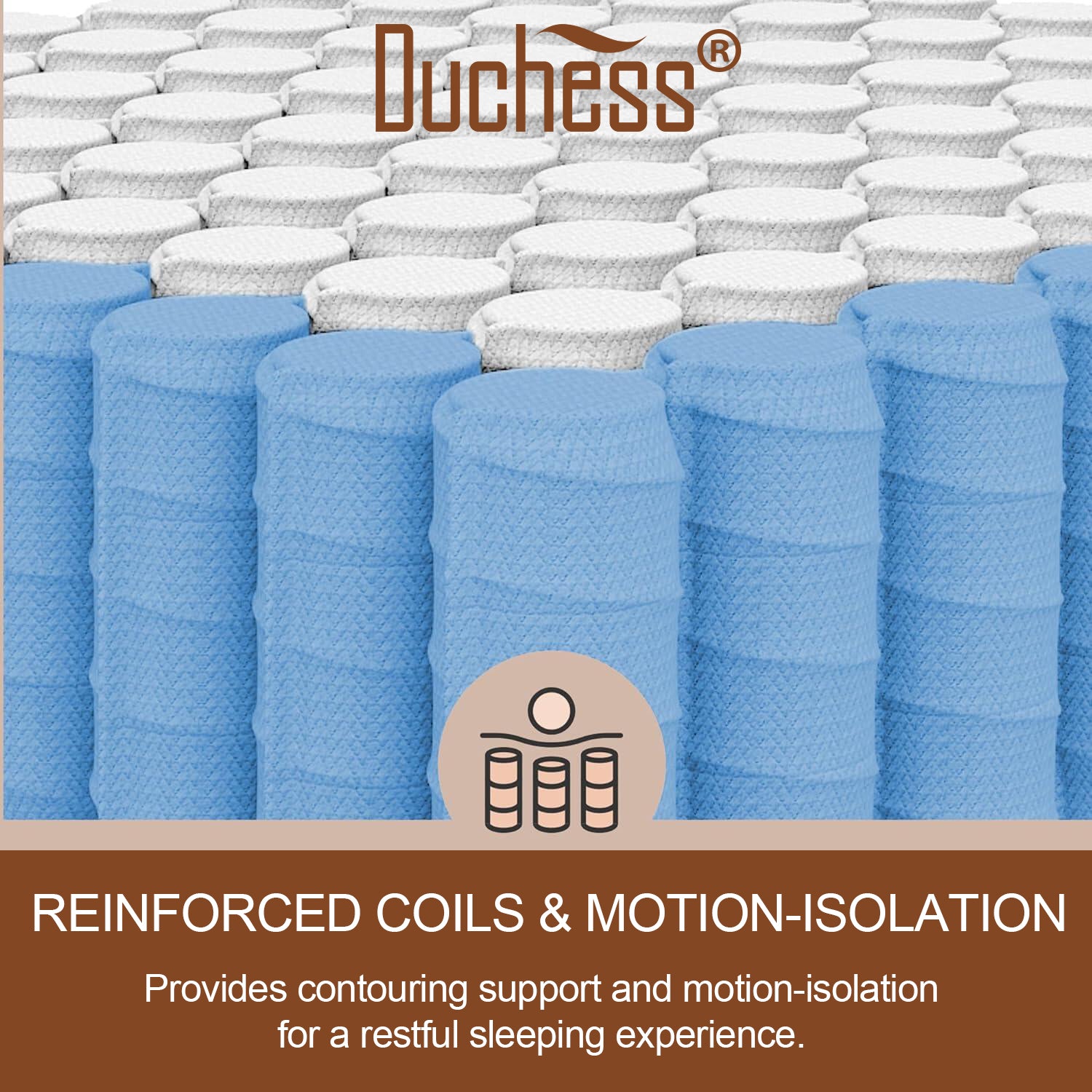 Duchess Pocket Spring Mattress Cool Gel Memory Foam Bed Double King Single