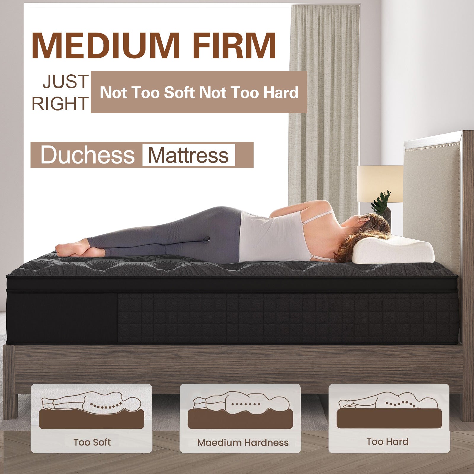 Duchess Pocket Spring Mattress Cool Gel Memory Foam Bed Double King Single
