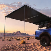Car-side tent for outdoor camping, SUV side-mounted awning tent with aluminum alloy and black rainproof sunshade