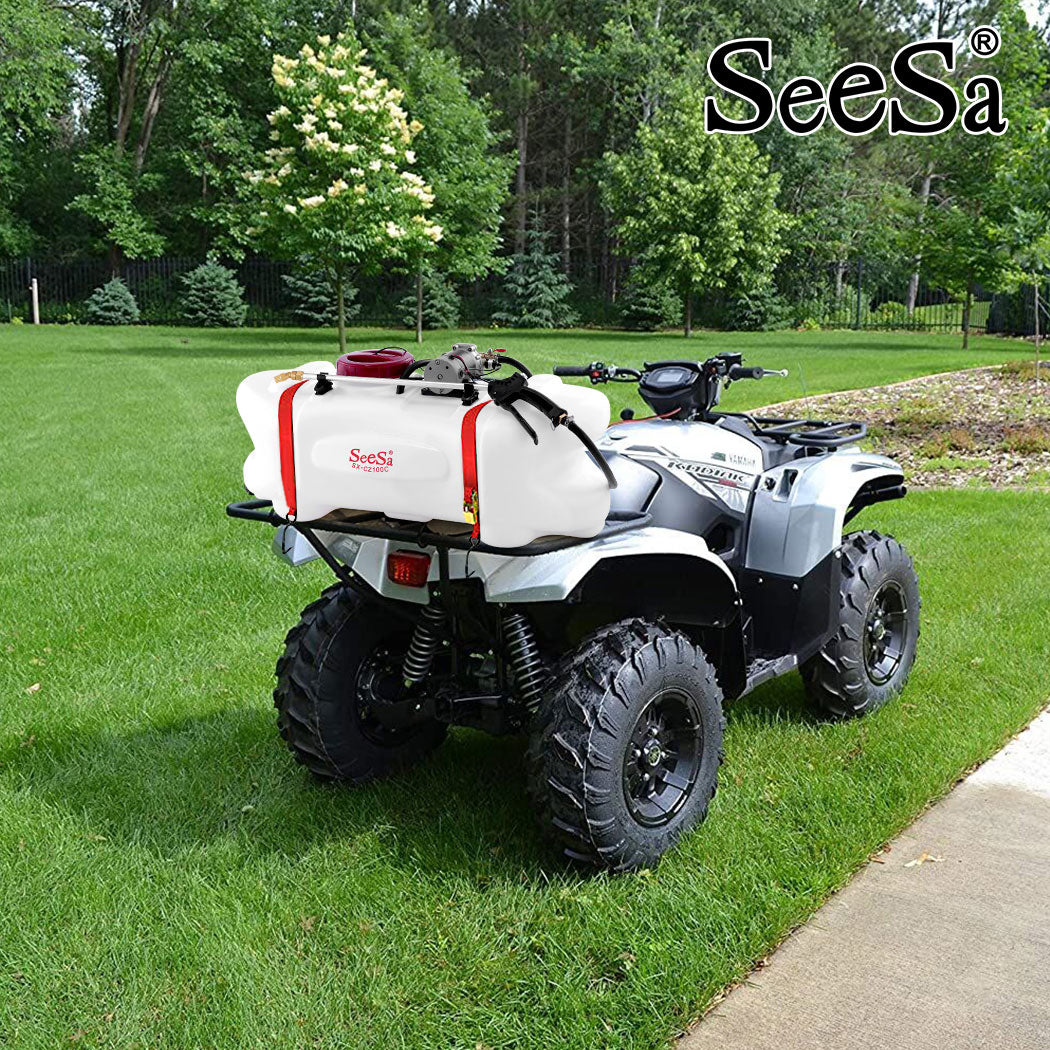 SEESA 100L ATV Spot Sprayer Weed Spray Garden Boom 12V Pump Tank Farm Chemical