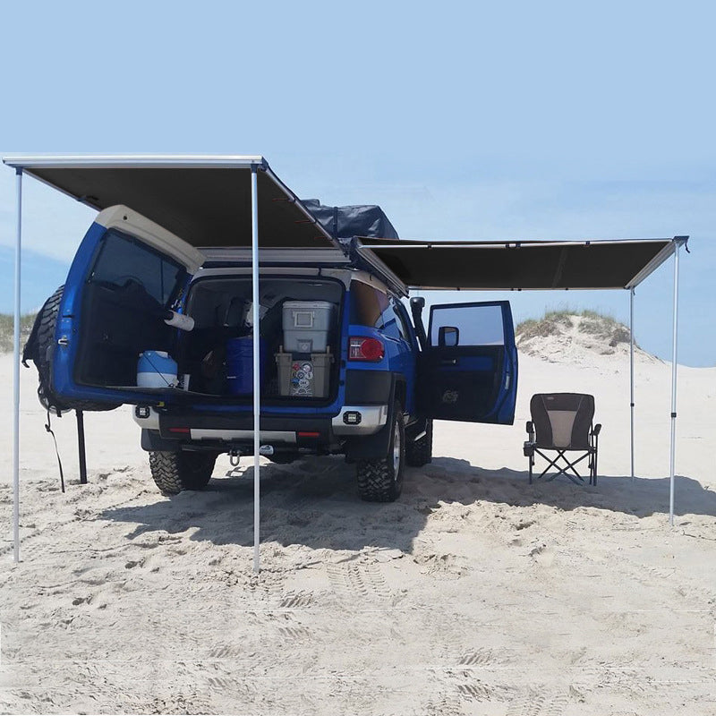 Car side tent SUV side sunshade and rain proof canopy tent leather bag style side tent sunshade and side tent