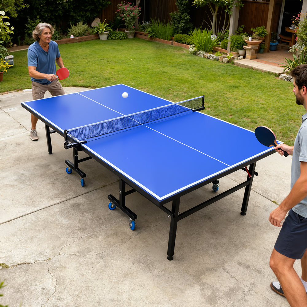 15MM Foldable SMC Outdoor Table Tennis Table With Full Accessories