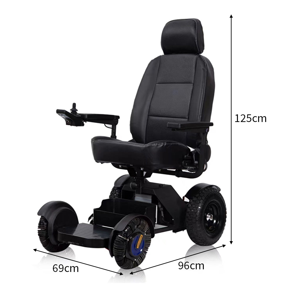 High-end ergonomically designed leather wheelchair
