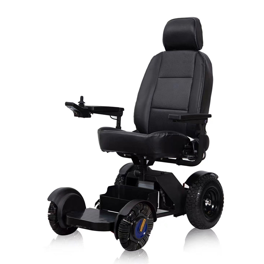High-end ergonomically designed leather wheelchair
