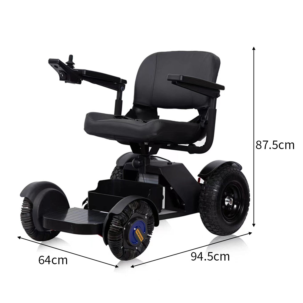 High-end ergonomically designed leather wheelchair