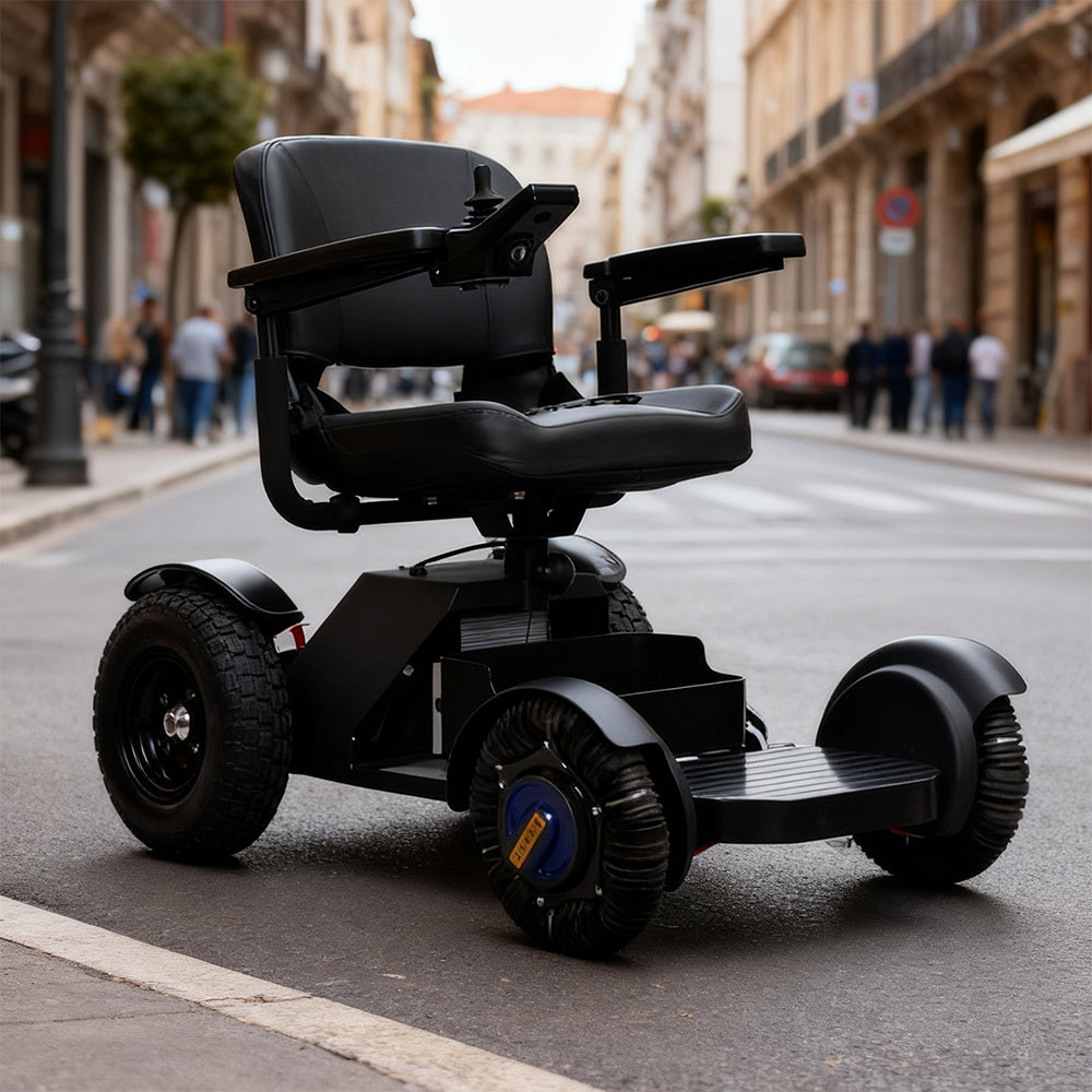 High-end ergonomically designed leather wheelchair