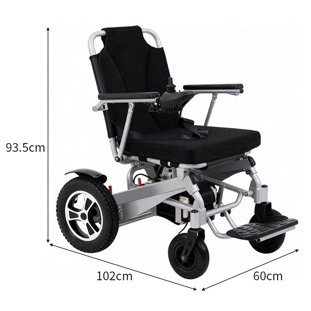 Electric wheelchair with aluminum alloy frame