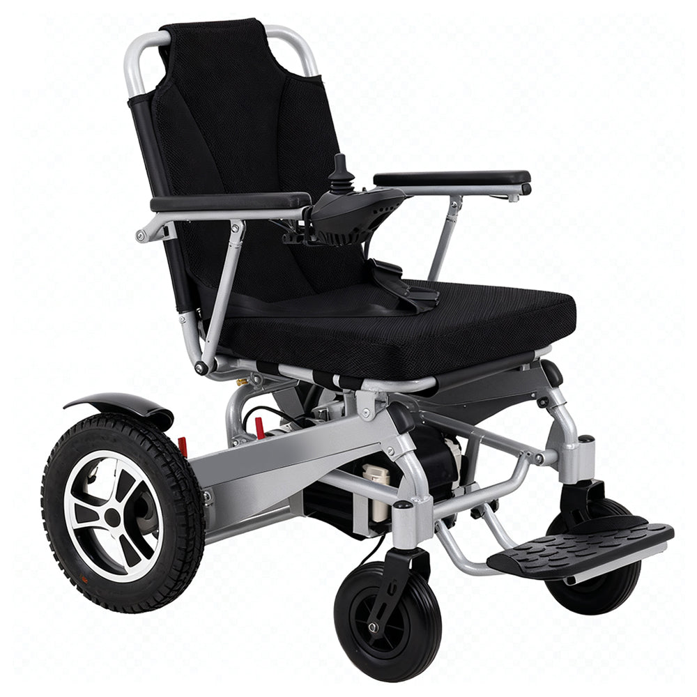 Electric wheelchair with aluminum alloy frame