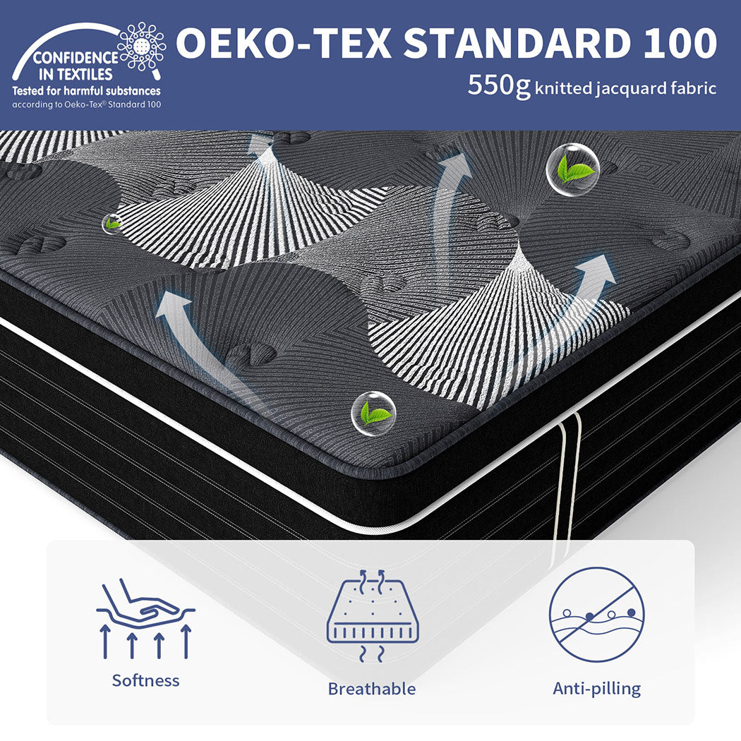Familand Queen Double King Single Mattress Pocket Spring Bamboo Charcoal Memory Foam