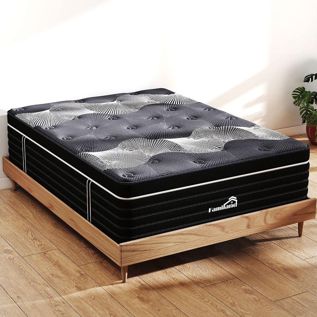 Familand Queen Double King Single Mattress Pocket Spring Bamboo Charcoal Memory Foam