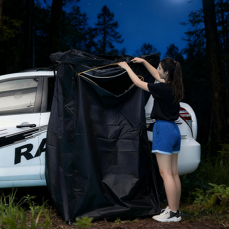 Car side shower tent, outdoor camping car mounted shower tent, outdoor mobile toilet, side tent
