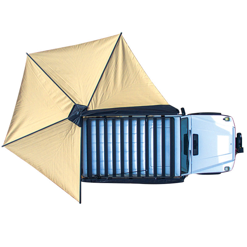 Outdoor camping wind 270 ° fan-shaped car side tent waterproof Oxford cloth material sunshade and rain proof car camping tent