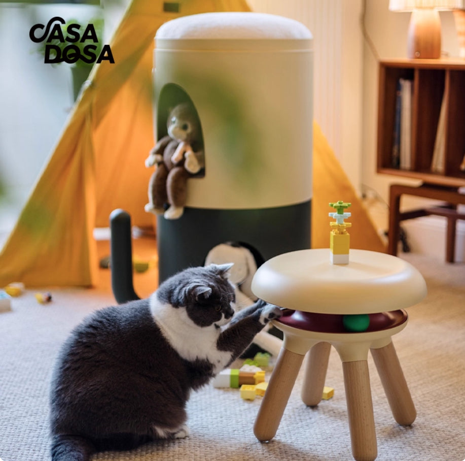 CasaDosa AsteroidOrbit Designed Macarons Fun Cat Stool Pet-Friendly Furniture Human-Pet Interactive Furniture Pet Toys