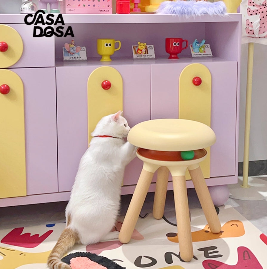 CasaDosa AsteroidOrbit Designed Macarons Fun Cat Stool Pet-Friendly Furniture Human-Pet Interactive Furniture Pet Toys