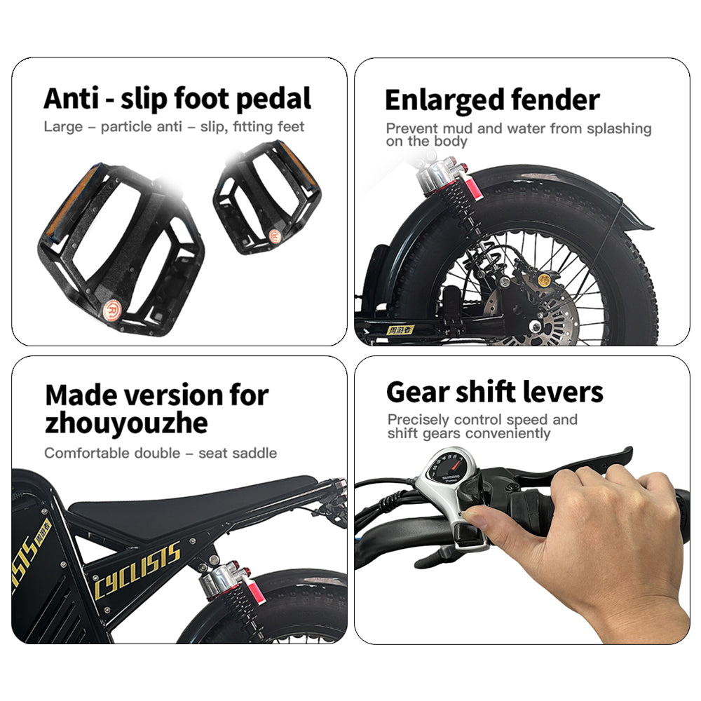 Game-Changing off road EBike with Unbeatable Mileage,7-speed flywheel