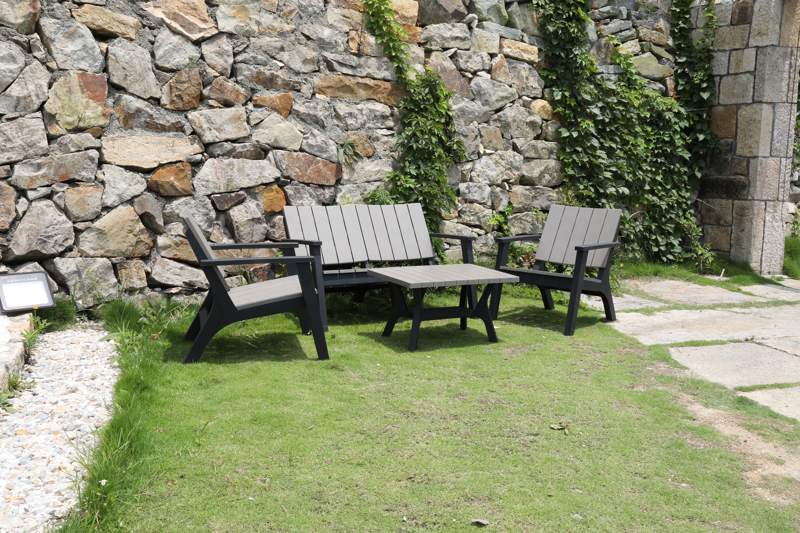 Outdoor Bondi Sofa Set with Two Single Chair + One Loveseat Sofa + One Table