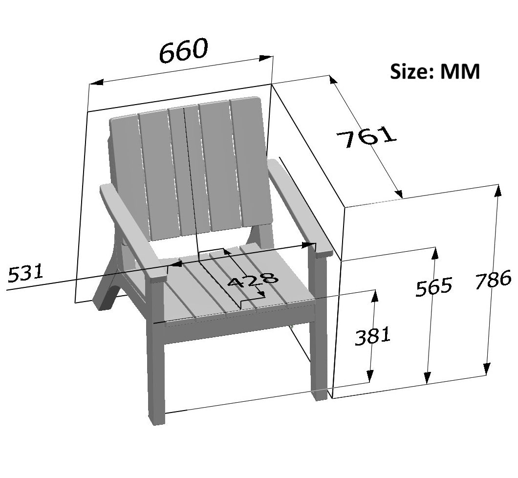 Outdoor Bondi Bistro Set with 2 Single Chairs + 1 Storage Table