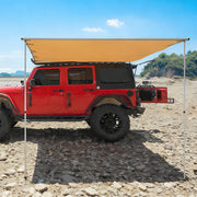 Car side tent for outdoor camping, 420D Oxford fabric khaki fabric side tent