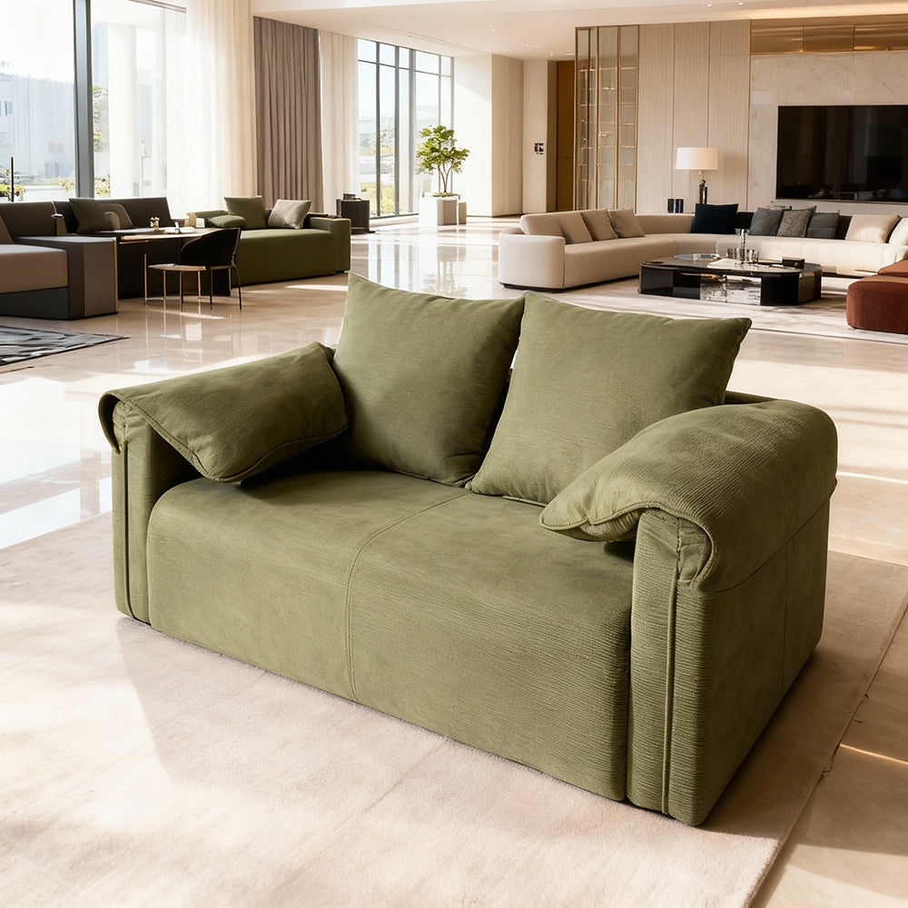 Fabric Sofa for Small Spaces - Ideal for Apartments, 2-Seater Loveseat