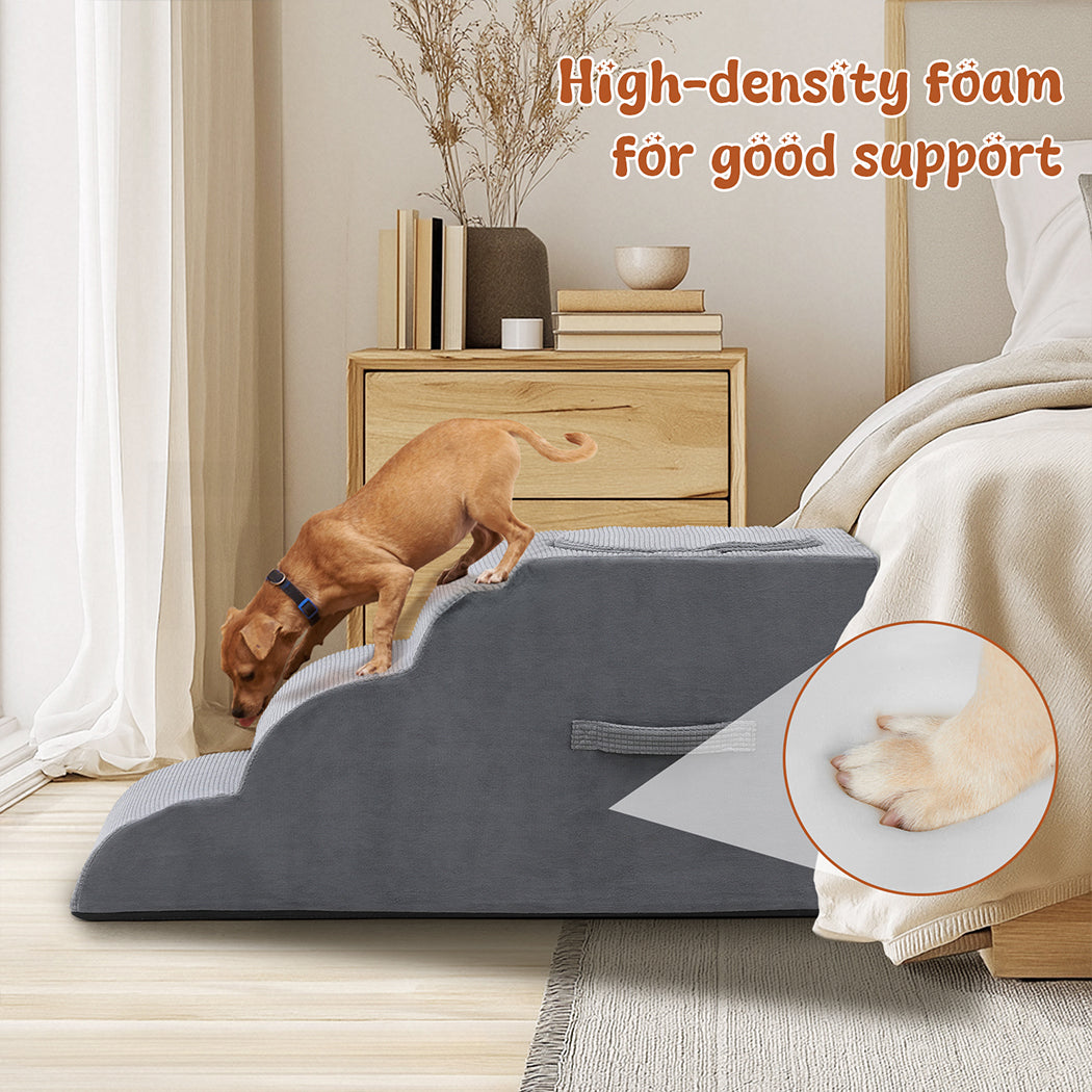 Tedi's 3 Steps Dog Stairs with Nesting Bed Ramp for Bed Couch Sofa