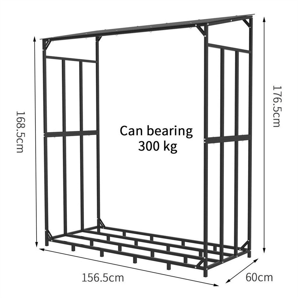 Heavy Duty Firewood Log Rack Large Storage Holder Shed Rack