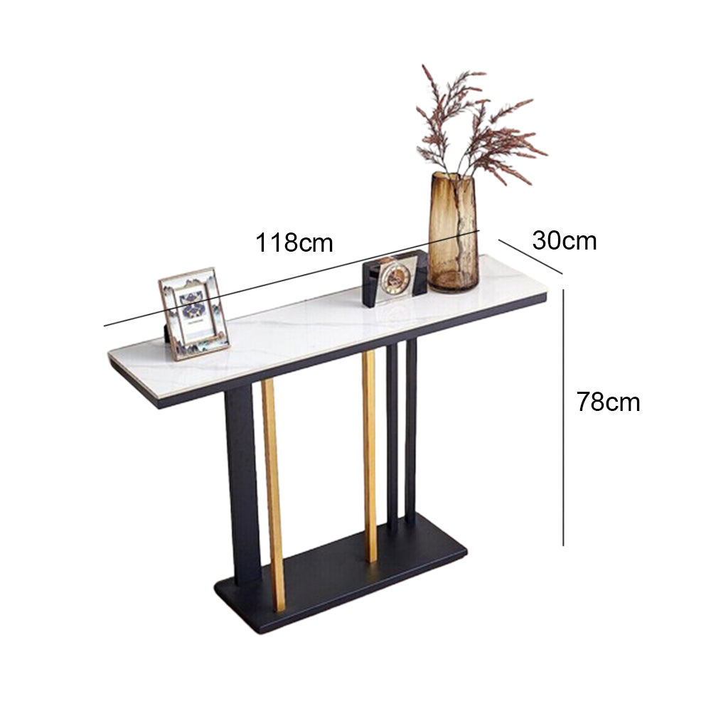 Luxurious Console Entryway Table Sintered Stone Bar Table Living Room Sofa Side