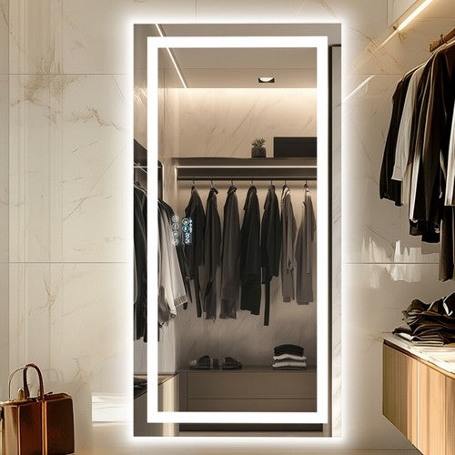 180cm LED Bathroom Mirror Bluetooth Speaker Music Makeup Mirror Dimmable