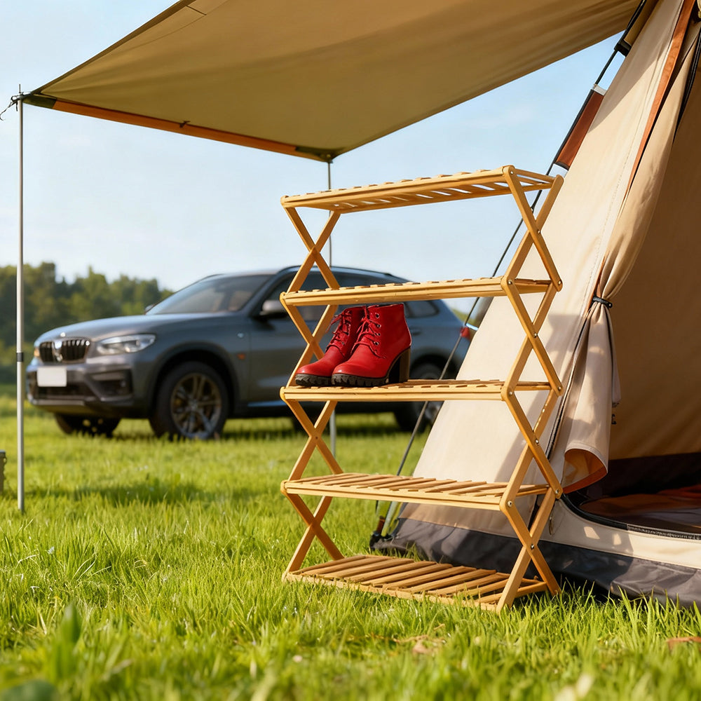 Foldable Morden Bamboo Shoe Rack