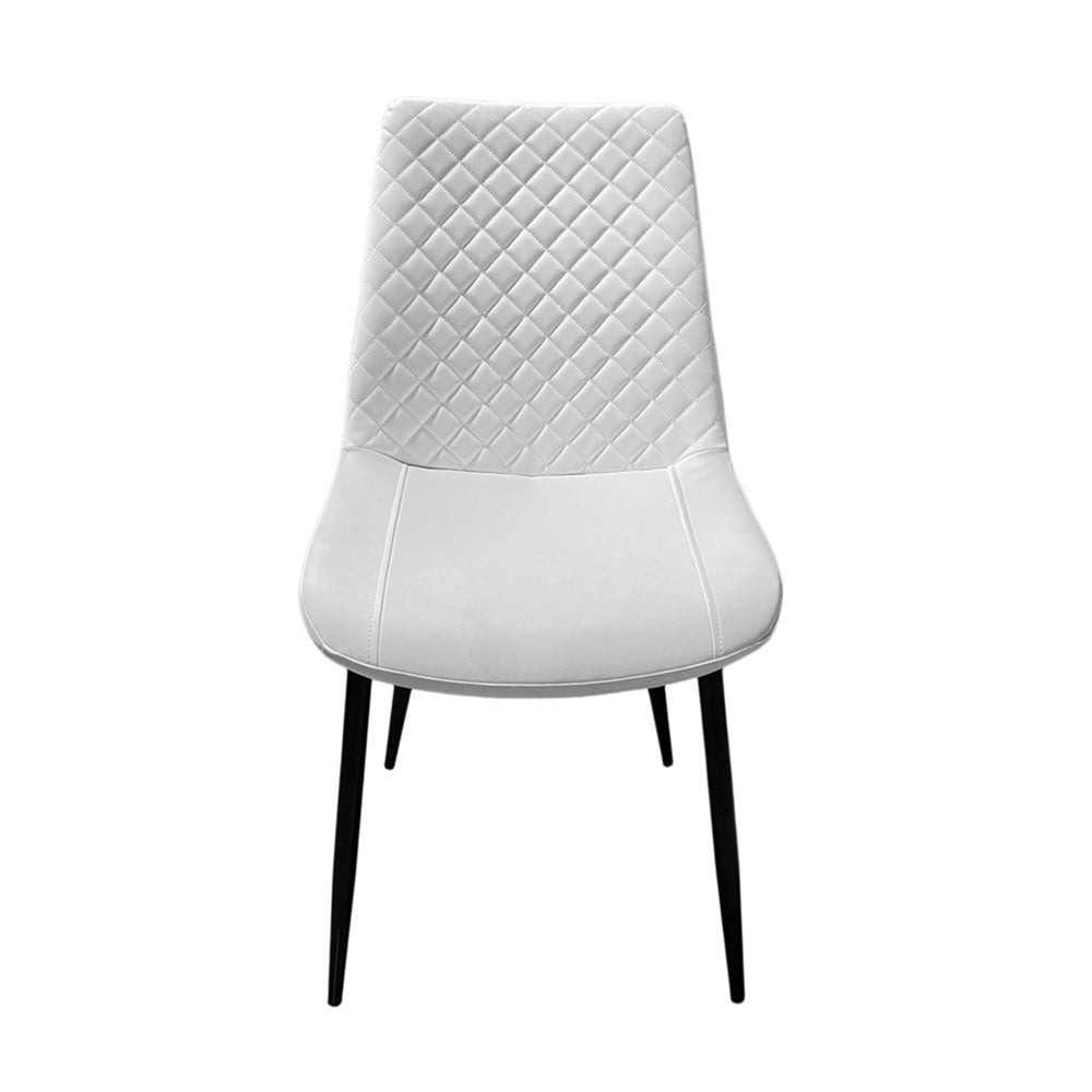 Dining Chair Set of 4 Leather Seat Kitchen Living Room Chair Bedroom Vanity Chair Desk Chair White Black