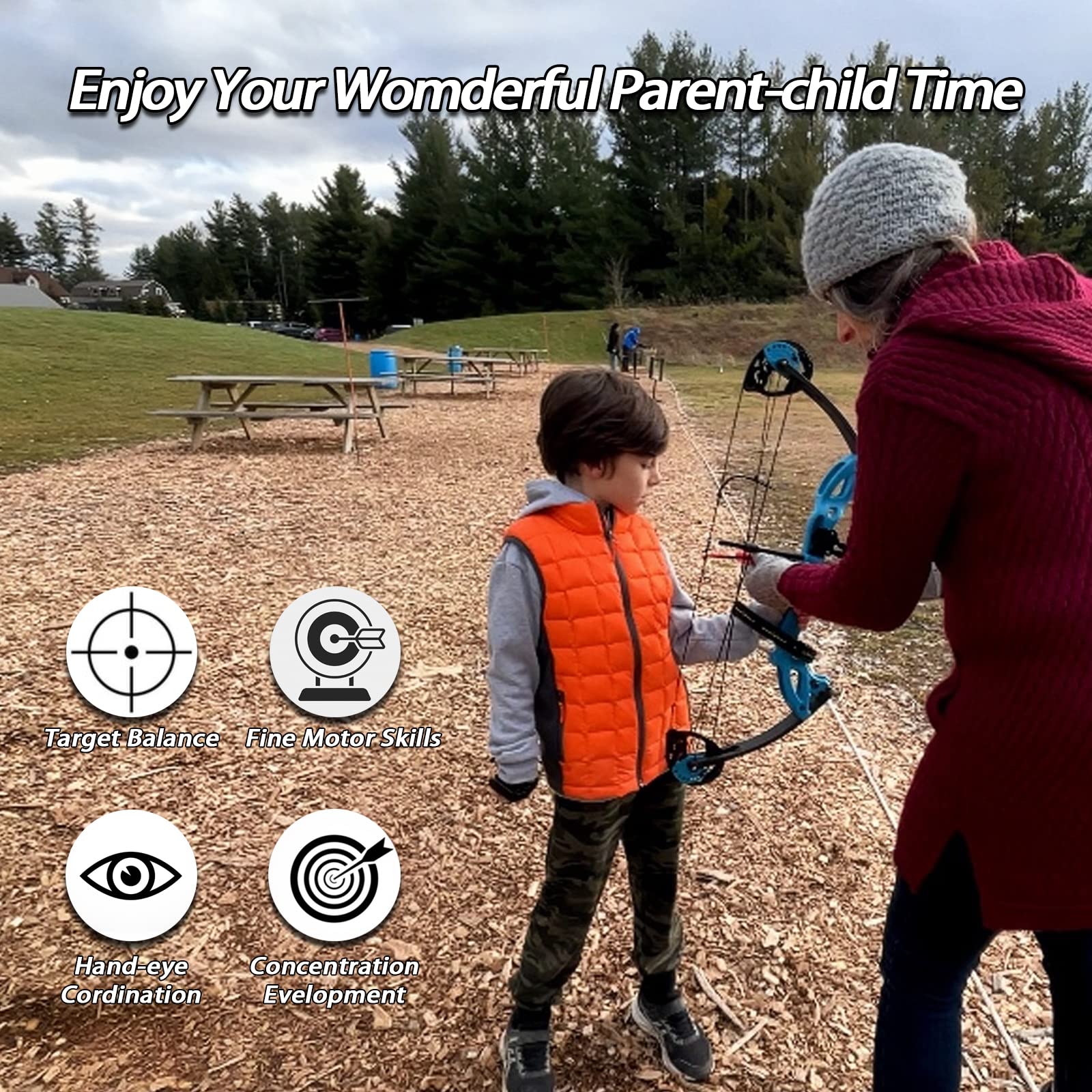 Compound Bow And Archery Sets - Right Hand Archery Compound Bows 15-29 Lbs Draw Weight Adjustable For Youth And Beginners, Hunting Bow Kit For Beginner