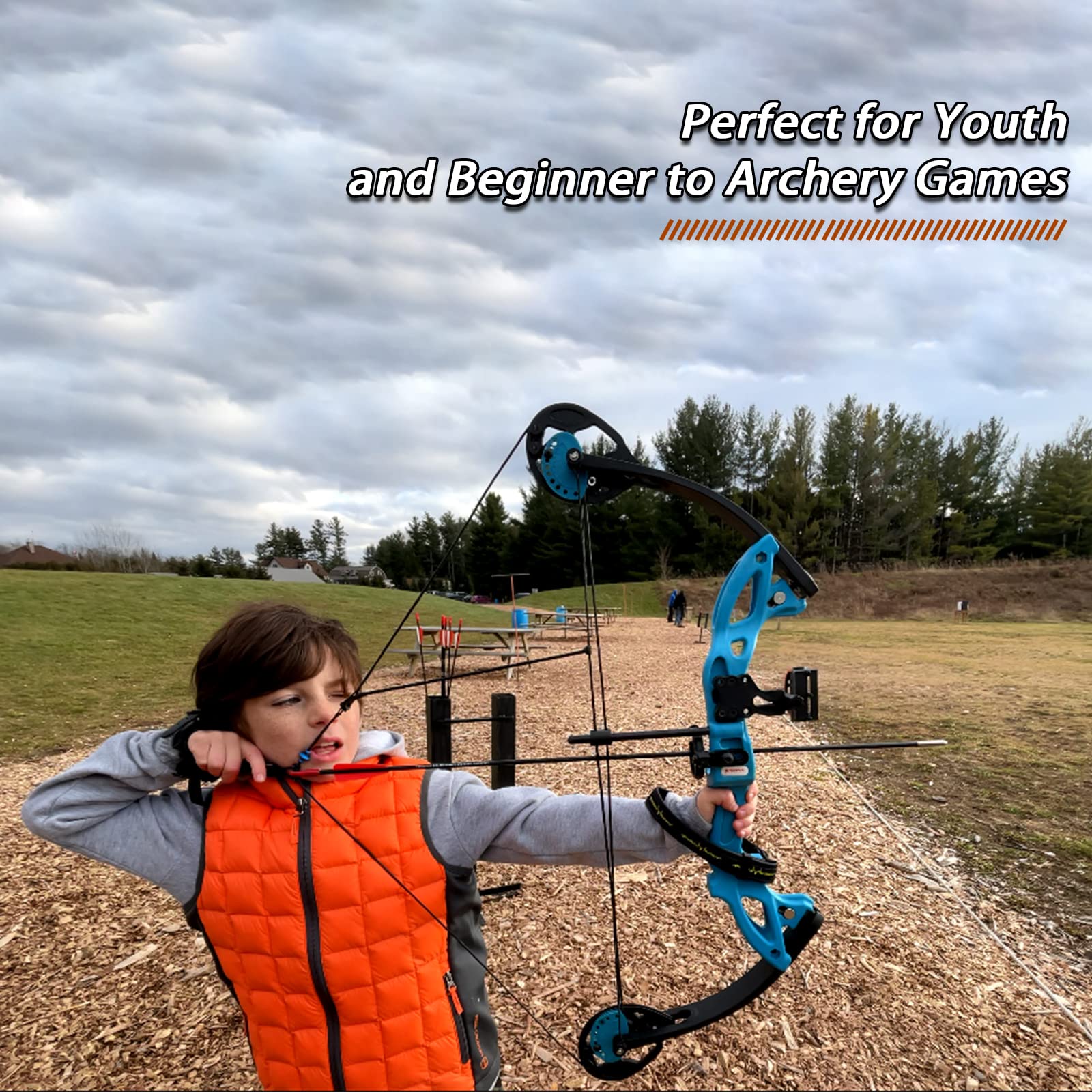 Compound Bow And Archery Sets - Right Hand Archery Compound Bows 15-29 Lbs Draw Weight Adjustable For Youth And Beginners, Hunting Bow Kit For Beginner